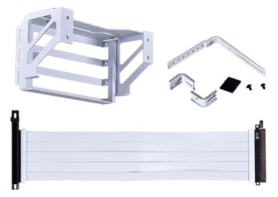LIAN-LI 011DE-2X EVO White Upright GPU Kit Graphics Card PCI-Ex16 RISER CABLE