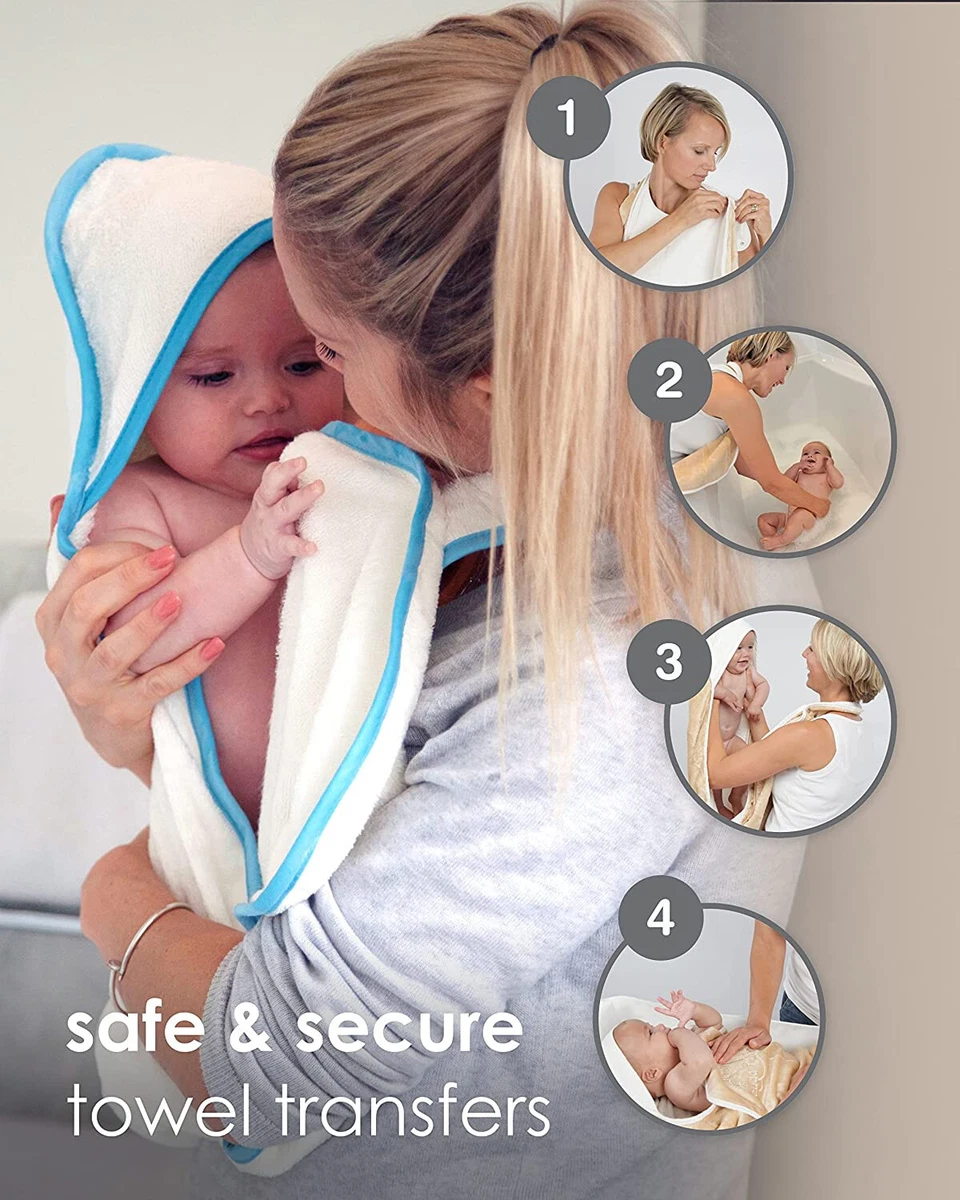 Cuddledry Hands Free Luxuriously Soft Bamboo Cotton Hooded Baby