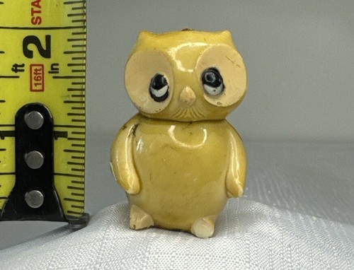 Vintage Anthropomorphic Owl Figurine Miniature HONG KONG Mid Century - Picture 2 of 8