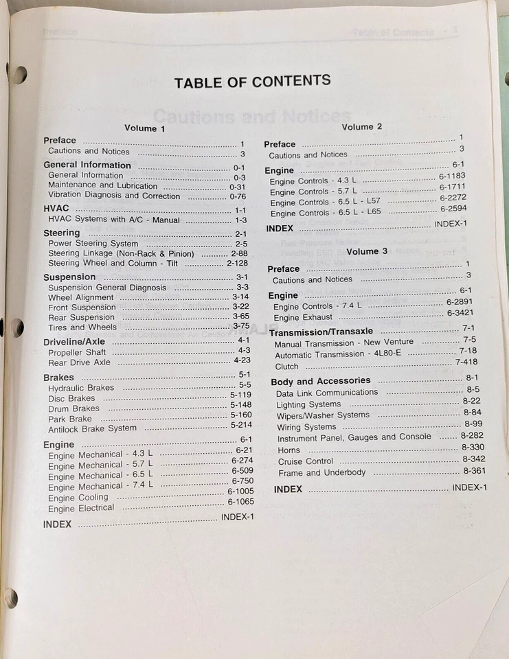Chevrolet GMC P32/42 1999 servicio de taller conjunto de 3 autocaravana chasis comercial Foto 3 de 4