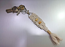 Beautiful Handmade Macrame Boho Keychain Woven Accessories Key Chain. Bag Gift