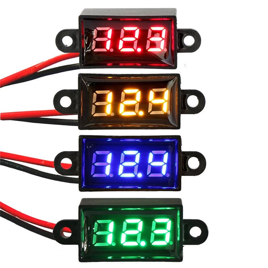 1X Automotive Three 0.56 LED Digital Tube Micro 0.56"Digital Voltmeter Green LED - Image 3 of 4