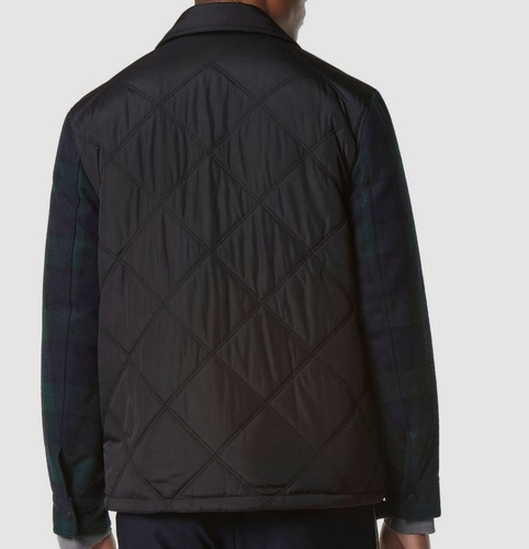 $275 Marc New York Men's Green Gosper Plaid Diamond Quilted Shirt Jacket Size M - Picture 3 of 4