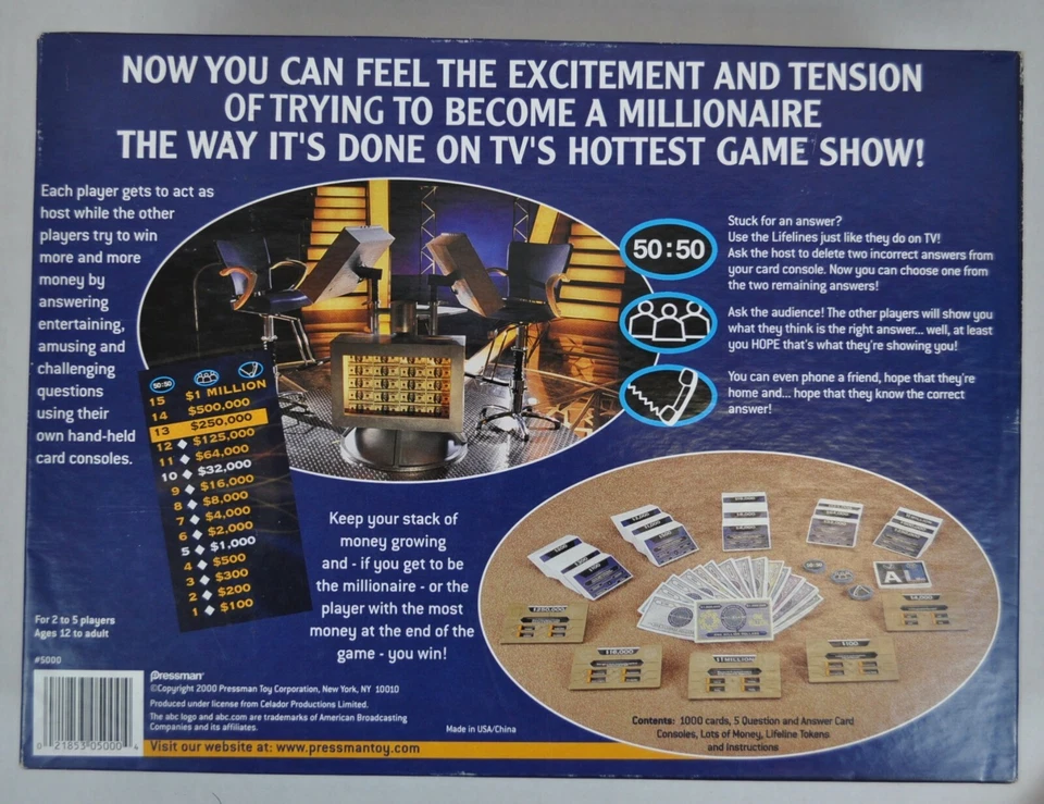Who Wants To Be A Millionaire Board Game by Pressman 2000 - Image 2 of 4