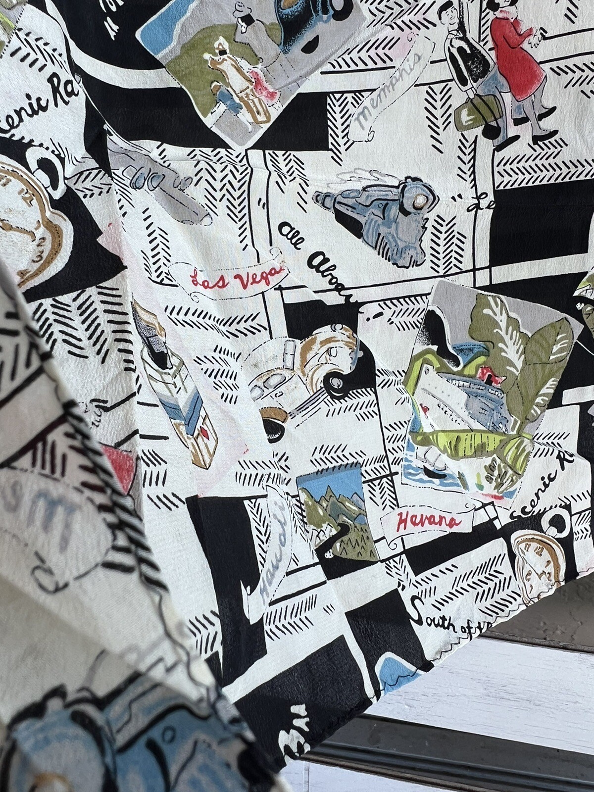 Essential Classics Silk Scarf Rectangular Citys H… - image 13