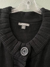 APT.9 CLASSIC BLACK SOFT KNIT WORK PARTY COMFY CARDIGAN SWEATER DRESS