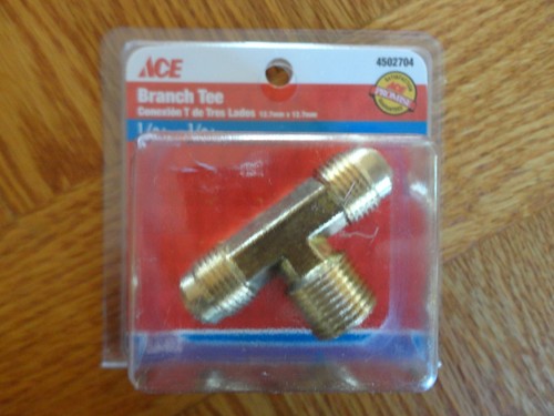 Ace 1/2" Flare x 1/2" Flare x 1/2" Male MPT NPT Messing Abzweig T-Stück 3-fach Fitting - Bild 1 von 6