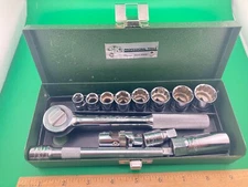 Vintage SK Tools 13 Piece 3/8" Drive Socket 3/8” To 13/16” Set 6&12 PT. SAE USA