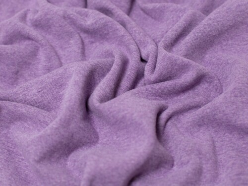 Minerva Melange Tubular Ribbing Stretch Knit Fabric Magenta - per metre - Picture 1 of 1