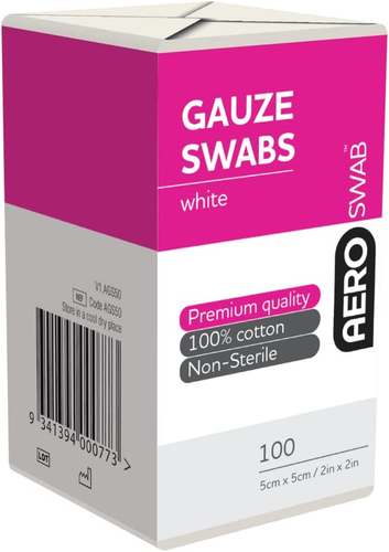 Aeroswab Non-Sterile Gauze Swab 5Cm X 5Cm, Bag of 100 - Picture 3 of 12