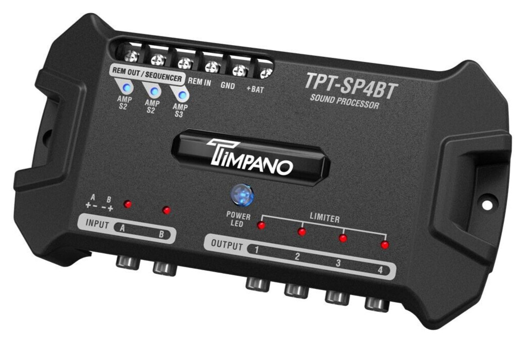 Timpano TPT-SP4BT Bluetooth Автомобильный аудиосигнальный процессор DSP 4-КАНАЛЬНЫЙ