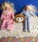 Set Of 2 Vintage 1976 Mattel Bedtime Slumber Party Barbies Soft Body