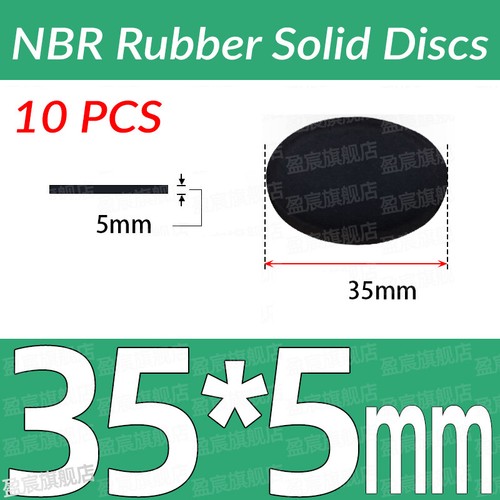 NBR Gummi Scheiben Schwarz Solide Runde Platte Dämpfende Dichtung Stärke 1 -10mm - Bild 162 von 266