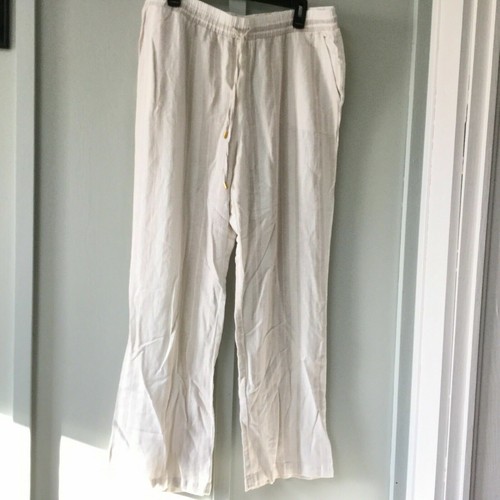 Ellen Tracy Pull on Waist Tie Linen 