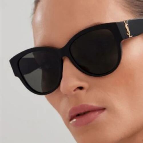 BRAND NEW SAINT LAURENT SUNGLASSES SL M3 002 Black Grey Women