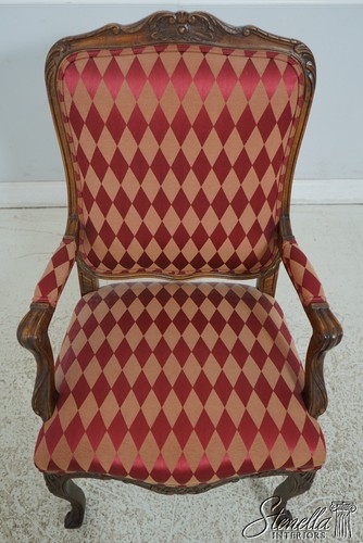 L67343: Set of 10 TROUVAILLES Vintage French Louis XV Walnut Dining Room Chairs - Picture 3 of 24