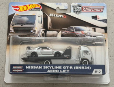 Hot Wheels Team Transport 12 NISSAN SKYLINE GT-R R34 AERO LIFT JDM NISMO BNR34