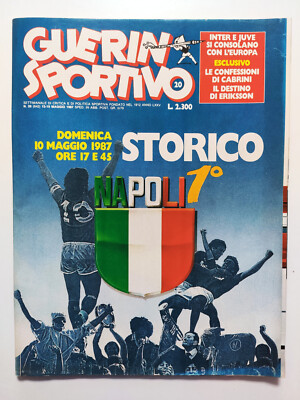 Guerin Sportivo 47-1988 +Film +Affiche Atalanta - Maradona-Senna