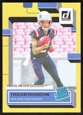2022 9658A Donruss GOLD Press Proof Tyquan Thornton Rookie New England Patriots