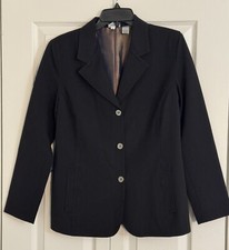 Chico's Black Lined Three-Button Blazer - size 1