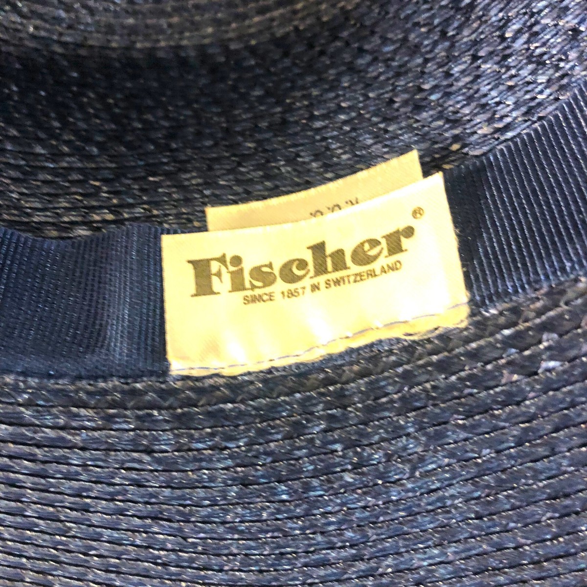 FISCHER Vintage Fancy Elegant Medium Brim Dark Navy Blue Hat Excellent Condition DSC03055_copy_hairfix_0091b9cb  main image 2