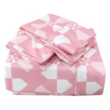 MARQUESS Microfiber Flannel Sheet Set -Luxury Printed 4 Piece Bedding Collect...