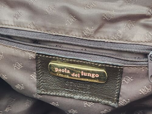 Paola Del Lungo Nerz Pelz Braun Leder Tasche Made In Italy - Bild 17 von 18