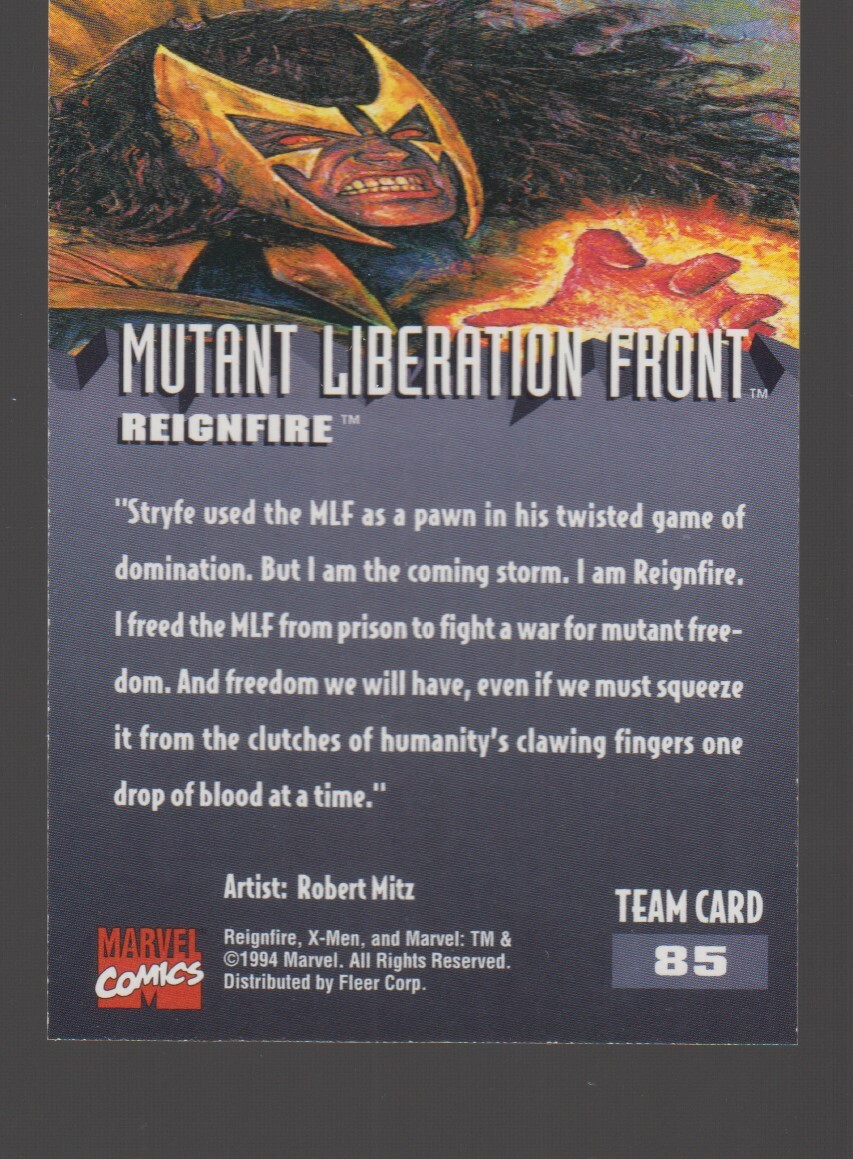 Reignfire 1995 X-Men Ultra #85 | eBay