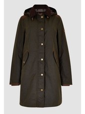 Dubarry Ormond Wax Coat Olive Size 16 Reduced From £379