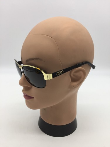 Audi Fashion Black/Gold Sunglasses 65-15-130 Black Lens - Picture 3 of 9