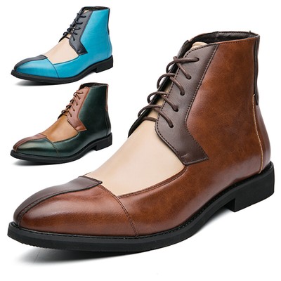 Men's Brogue Dress Boots Formal Derby Ankle Boots Comfortable Stylish Boots