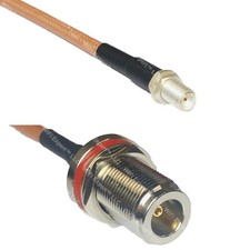 RG400 SMA FEMALE to N FEMALE BULKHEAD RF Cable FAST-SHIP LOT