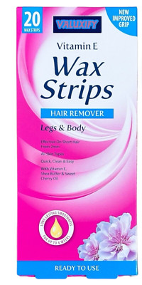 40 Wachsstreifen Bein und Körper Waxing Bikini Vitamin E Beauty Formeln Wachsstreifen
