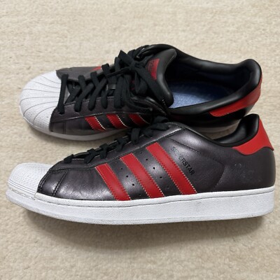 Adidas Originals Superstar Metallic Black Red Sneakers S75874 No