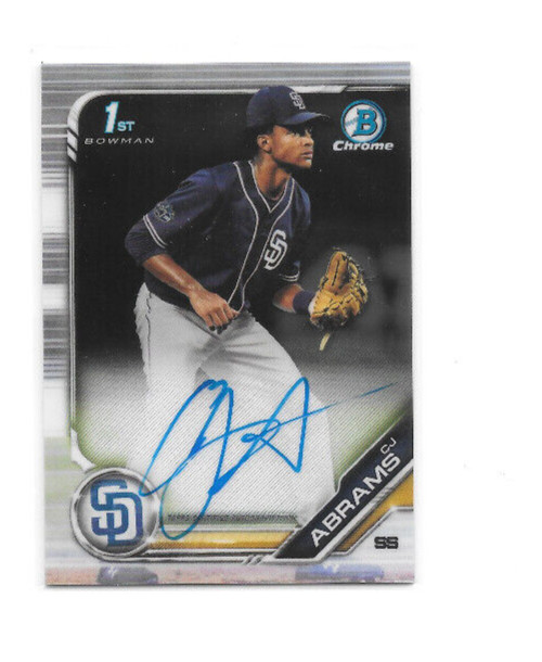 CJ Abrams 2019 Bowman Chrome Draft Auto