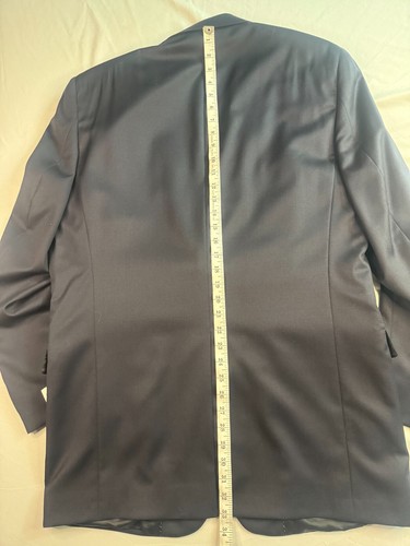 Hart Schaffner Marx Gold Sports Coat Mens Size 42L 2 Button Black Classic Wool - Picture 16 of 18