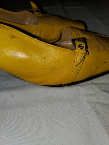 Women's Paul Mélian Est. 1971 Yellow Slingback Shie Size 9.5B - 第 7/7 張圖片