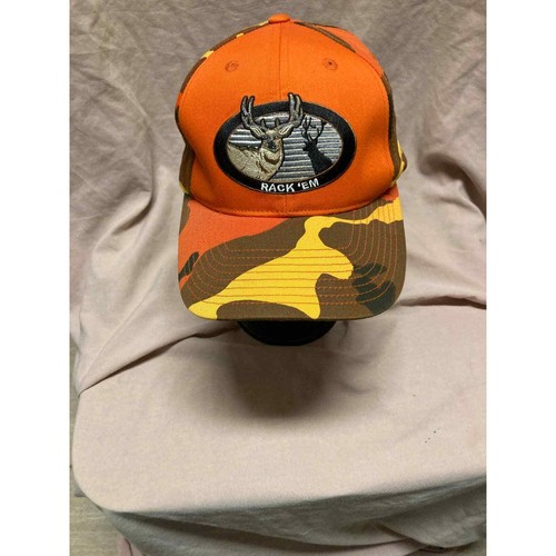 Rack Em Twill Cotton Deer Hunting Hunt Hat Cap Outdoors Neon