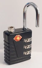 New Black TSA 002 Secure Luggage 3 Dial Combination Lock
