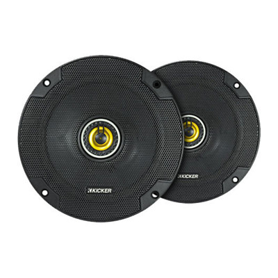 Kicker 6.5'' Coaxial 2 Way Speakers 300W Peak 4 Ohm Car Audio Black Pair 46CSC654