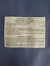 Camerica "Flashing Screen" Nintendo NES Information Card Insert ONLY