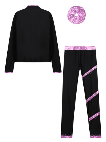 Kids Girls Sweatshirt Long Sleeve Jacket Performance Activewear Stand Collar - Picture 29 of 63