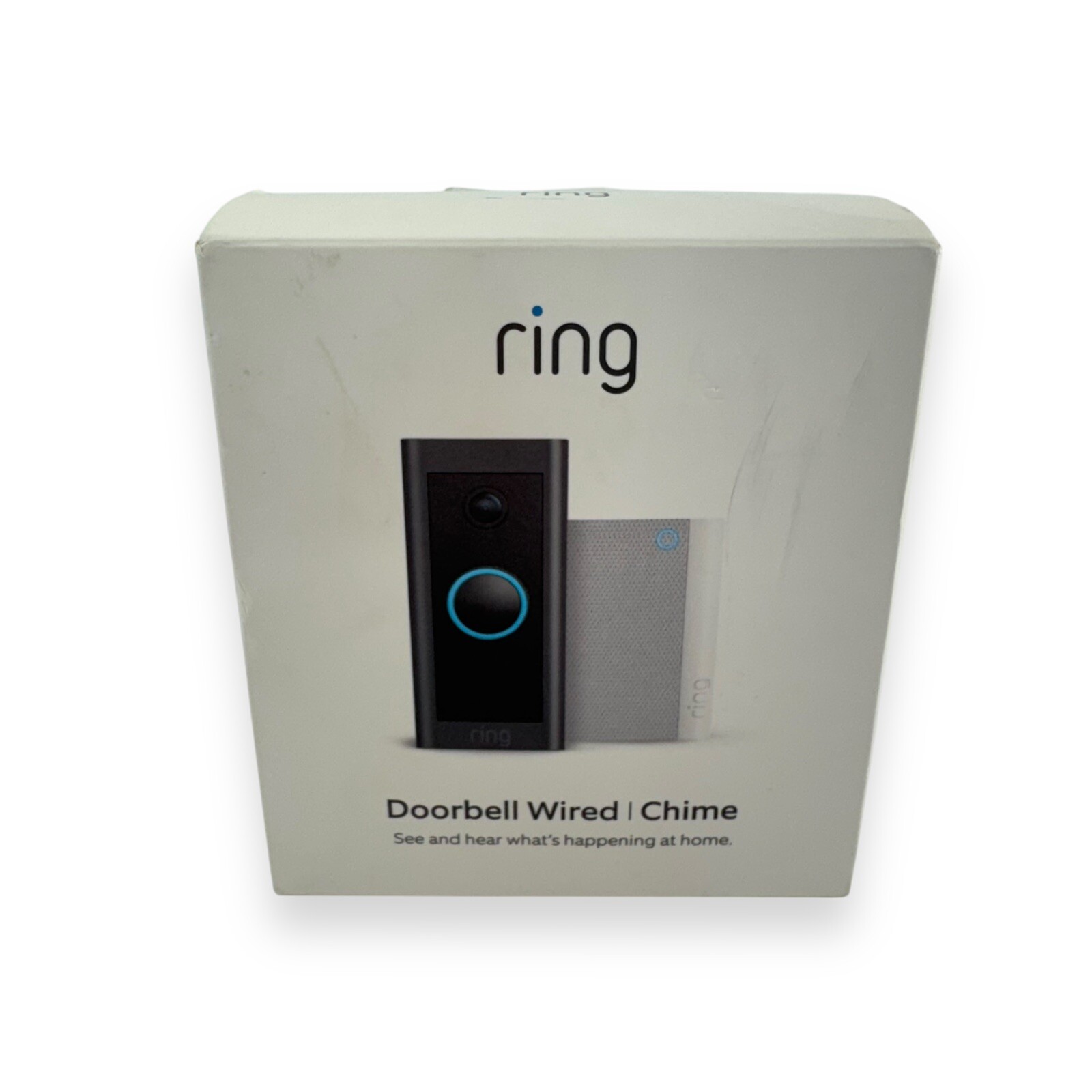 Ring Doorbell Wired Chime Hardwired 1080P Wifi Live View Security Black New Open-image