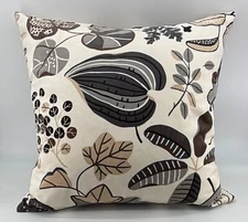 Autumn Fall Leaf Gourd Feather Filled Pillow Home Decor 20x20"