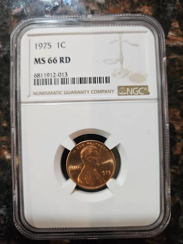 1975 LINCOLN CENT PENNY NGC MS66 RD