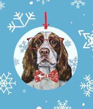 Springer Spaniel Hippy Hound Studios Christmas Tree Ornament