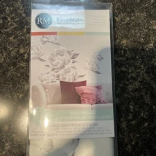 Black and White Peony Giant Peel and Stick Wall Decals by Room Mates made in USA