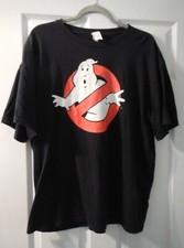Ghostbusters Logo T-Shirt Black Size Men's XL Vintage