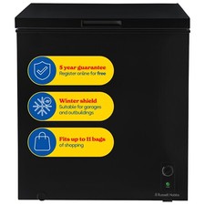 Russell Hobbs Chest Freezer 198L Freestanding Black 5 Year Guarantee RH198CF0E1B