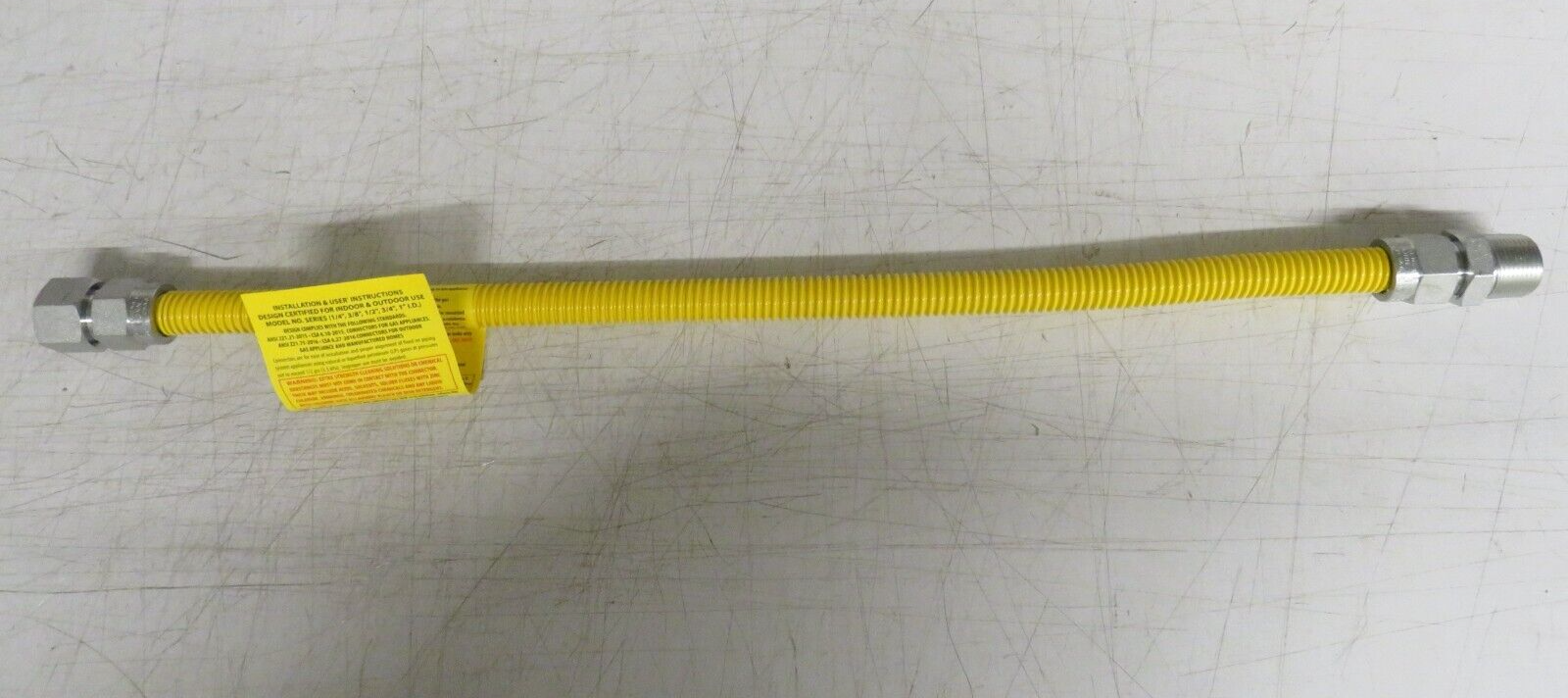 EZ-Fluid 24" x 3/4"MIP x 3/4"FIP,(5/8"OD) SS Gas Flex Supply Line ...